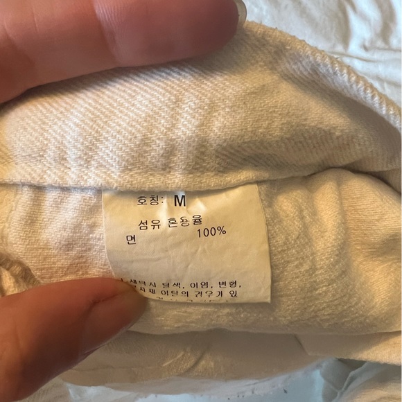 White balloon capri jeans - wide leg / straight leg jeans - Picture 6 of 7